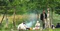 COOKING UP A STORM... visitors to Dovestone ignore signs and have a barbecue