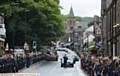 STUNNED silence . . . the funeral cortege of Tyrese Glasgow in Uppermill