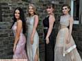 ALL dressed up . . . (from left) Chloe Lawton, Scarlett Jones, Alysia Howell and Rianne Knight
