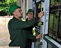 Chris Greeves, left, (apprentice window and door fitter) in new RSPCA development