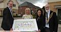 DEVELOPMENT . . . (from left) Matthew Harrison, chief executive of Great Places housing group; Lisa Westerman, group head of sales; Debbie Abrahams, MP for Oldham East and Saddleworth; and Oldham Mayor Councillor Derek Heffernan at Leesbrook View