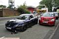 RTA on Trough Gate, Hollins. Blue car shunted red car into a man who was unloading from his silver Volvo to his takeaway 'Ocean Palace'.