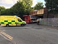 Bus crashes into the railway bridge between Joshua Lane and Mills Hill Road