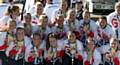 Team GB arrive back in the UK after finishing second in Rio 2016 Olympic medal table, surpassing their London 2012 medal haul. Photo: Steve Parsons/PA Wire