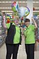 DEDICATION . . .  Carol Powel and Jill Fern celebrate 40 years of service at Asda