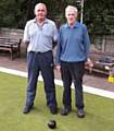 Bowlers Donny Wilkinson (left) and Jack Kelly before the Merit final