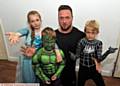 SCARY STUFF: Left to right: Bella Sheridan, Harley Sheridan, Neil Sheridan and Tyler Black