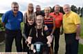 THE Scroungers Golf Society presented a motorised wheelchair to cerebral palsy sufferer Raygan Cornwell (15), from Bolton, at Crompton and Royton Golf Club. Raygan is pictured with her brother Rhys Cornwell (12) in foreground with,from the left, David Parkinson (Scroungers captain), Lyndsay Cornwell (Raygan’s mother), David Cornwell (Raygan’s
father), Linda Haughton (C&R lady captain), Syd Barton (Scroungers charity rep) and Keith Berriman (Scroungers president).