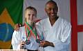 ANOTHER INTERNATIONAL ADVENTURE BECKONS: Natasha Watkins won two silver medals at the World karate championships in Dublin. 

She is pictured with her dedicated instructor Marc Leacock
