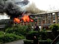 Huge fire rips thorugh Bailey Mill, Delph