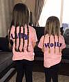 Before.... Holly and Lilly Mortin with their long hair