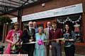 Opening of new Oldham branch of Dr. Kershaw's Hospice charity shop on Albion Street. Left to right, Alison Taylor (area manager), Mayor Cllr. Derek Heffernan, Darren Hunt (shop manager), Mayoress Di Heffernan, Vernon Cressey (chairman Dr. K's), Youth Mayor T. Jay Turner, Lisa Pearson (Dr. K's).