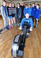 CLUB president Keith Lawton with members of Hollingworth Lake Rowing Club