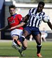 STARTING ROLE? . . . Marc Klok (left) could replace Ousmane Fane in midfield for tomorrow's visit of Chesterfield in Sky Bet League One