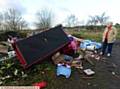 NIGHTMARE . . . Norma Miller with the pile of rubbish