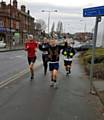 GARETH was joined by supporters for the last leg of his challenge