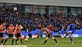 OLLIE Banks fires in a shot against Bradford City, watched by 3,645 Athletic fans in a total crowd of 6,516.