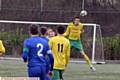 HEADS I WIN... Royton Town's Andrew Staffordgets above his East Manchester opponent in the Premier Division clash at Oldham Academy North.