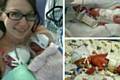 LITTLE miracles . . . Leanne with the twins who were born three months early