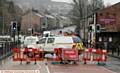 NO way through . . .

 Huddersfield Road was closed in both directions following the burst