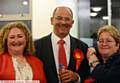 FAILSWORTH East by-election winner, Labour's Paul Jean Jacques with his wife Elizabeth Jacques (left) and Oldham Council leader Jean Stretton