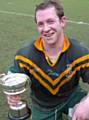 TRIBUTES . . . Steven Crowther after the Standard Cup Final, St Anne's in 2005