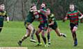 CRUNCH: St Annes' Callum Fletcher clashes with Waterhead's Martyn Sarsfield