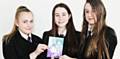 QUICK-THINKERS . . . Oldham Academy North pupils (left to right) Heather Hayes, Bethan Jones, Olivia Newcombe with a letter of thanks from a woman they helped in Royton Park