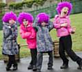 FANCY dress . . . pupils take part in a Comic Relief event at Hodge Clough