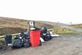 RUBBISH piled in the Marsden Moor Heritage trail car park lay-by on the A640 above Denshaw
