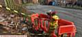 FLORAL tributes left at the scene on Greenacres Road.