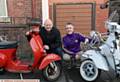 TONY Crocker (left), who found the scooter, with Simon (right) and his new machine