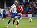 FAN SALUTE: Walsall's James O'Connor (front) 