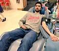 YOUTH coordinator for community activities Abdul Rafay Khan donates blood