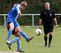 GETTING IT CLEAR . . . Uppermill's Tom Gallagher
