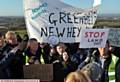 COUNCILLOR Blyth speaks at the Tandle Hill protest