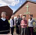 THE Rev Doreen Hare and fellow fundraisers at Hope Methodist