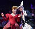 WENDI Peters plays the Queen and Dave Willetts the White Rabbit in Wonderland