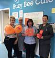 THE launch of Maggie's Oldham Kitchen Table Day. From left, Georgia Taylor (business admin apprentice), Gail Hirst (head volunteer), Julie Shaw (domestic) and Jo Roper