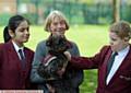 HEARING dog Sian and Eileen Hosie meet deaf pupils Khiza Rehman and Joshua Wild