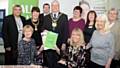 Rochdale, Oldham and District Samaritans, celebrate their golden anniversary with the Mayor and Mayoress of Rochdale, Councillor Ray Dutton and his wife Elaine, with (left front) Samaritans director Janet Murphy and (right front) Samaritans deputy director Jean Casey and other volunteers and guests