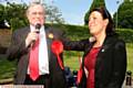 RIGHT MIX . . .John Prescott in Shaw with Labour candidate Debbie Abrahams.