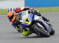 CORNERING: Ashley Beech heads into the bend at Donington Park