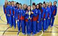 OLDHAM NETBALL CLUB UNDER-15S . . . Alex Martin (left), Alisha Willey, Laura Mallinder, Millie Marsden, Kasmin Narnor, Rachel Diamond, Jess McDermott, Nell McKee, Kate Leddy, Ellie Williams, Jaya Krishna, Hannah Cusack, Keegan Rattigan, Eve Parker, Berrie Neil

