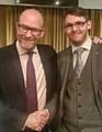 OLDHAM UKIP chairman Ian Bond (right), candidate in the election, pictured with party leader Paul Nuttall