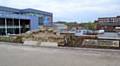 STONEWORK from the demolition of Royton Baths now outside Royton Leisure Centre