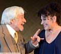 LIGHT MOMENT . . . Kenneth Alan Taylor and Kerry Peer in the Colisum's latest production 'The Father'.