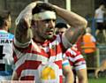 DEJECTED Jack Spencer after Oldham's painful defeat against Dewsbury Rams last night