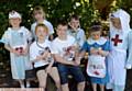 PUPILS at Rushcroft Primary School dress as doctors and nurses. Back, from left, Ellie Wilkinson, Olivia Shaw, and Lachlan Garside. Front, from left, Jessica McDaid, James McDaid (sister and brother of former NICU patient, baby Daniel MacDaid), Mia Bloxsome and Riley Sadler