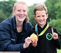 NICOLA White with winner Jac Chapman, aged eight